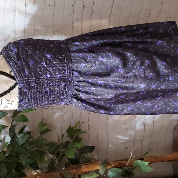 Rebecca Taylor 100% Silk Quilted Floral Dress 12 - Picture 5 of 11